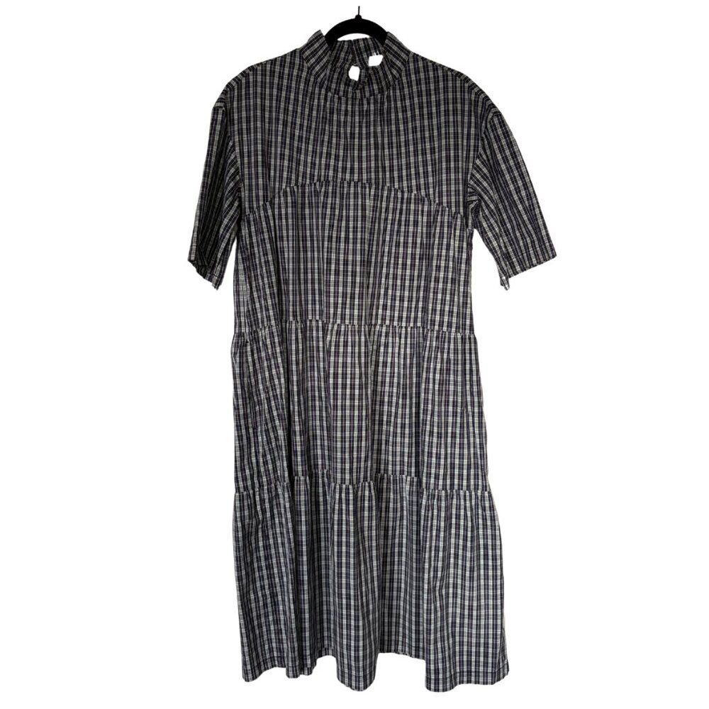 Everlane | Tiered Mockneck Cotton Midi Dress - Size M
